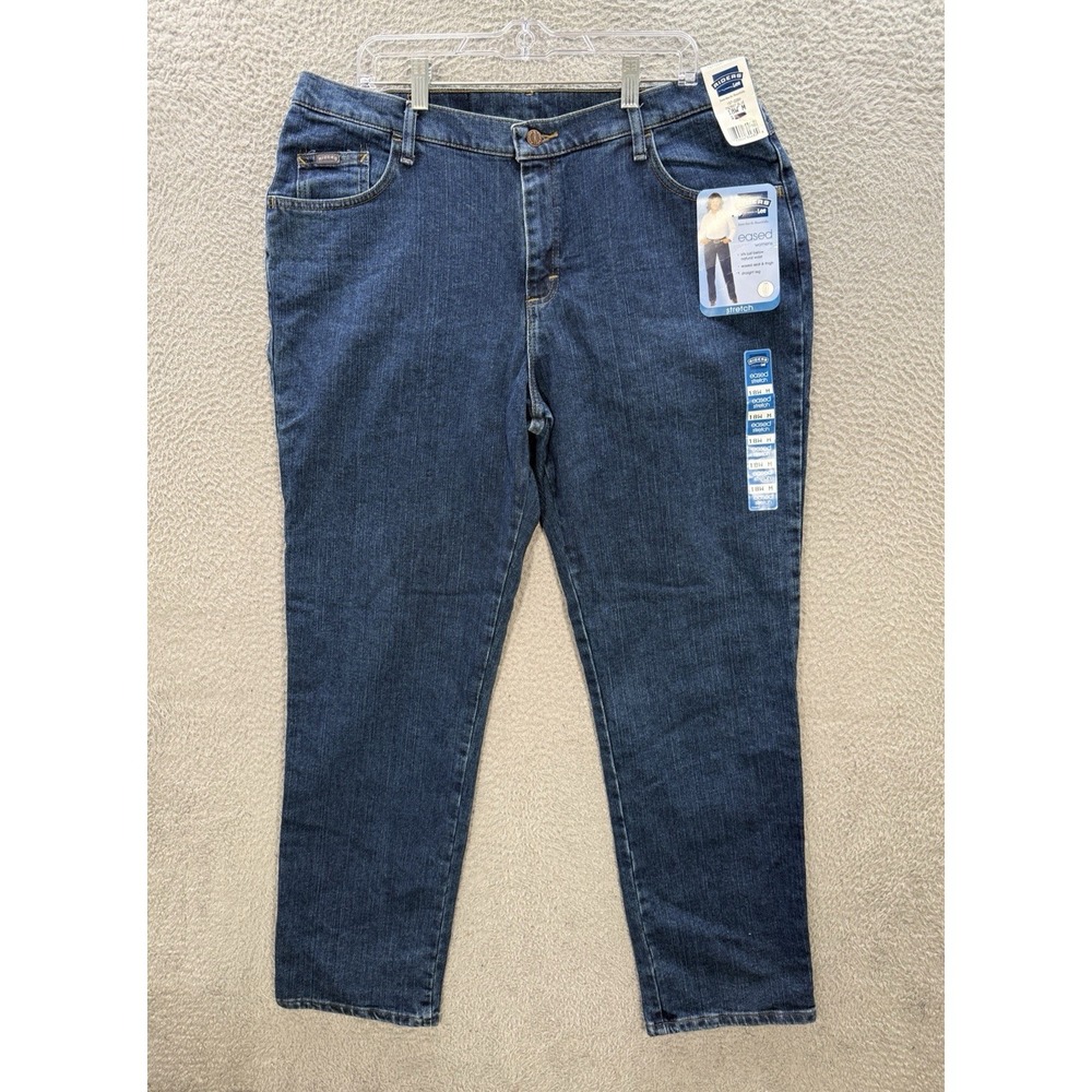 Vintage Denim Riders Jeans Womens 18W M Blue Denim Eased Stretch Western 90s Y2K